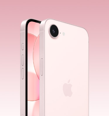 ?rnroosa viimistlusega iPhone 17e, millel on n?ha osa ekraanist ning külg Action-nupu, helitugevuse nupu ja küljenupuga. Tagaküljest on n?ha Apple’i logo ja üksikkaamera.