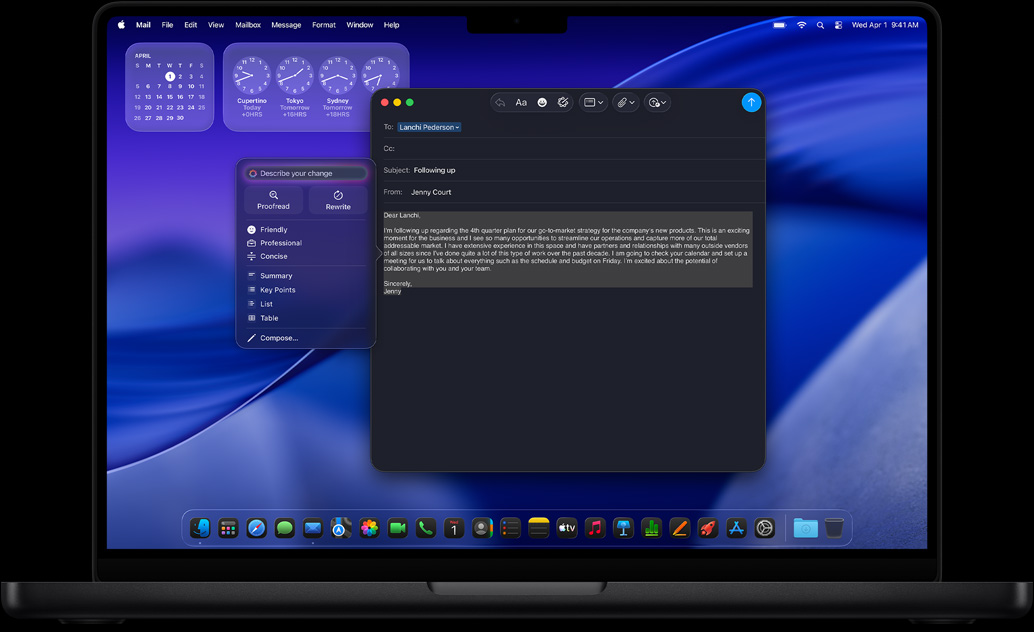 Az Apple Intelligence íráseszk?z?k funkciójával állítanak ?ssze egy e-mailt