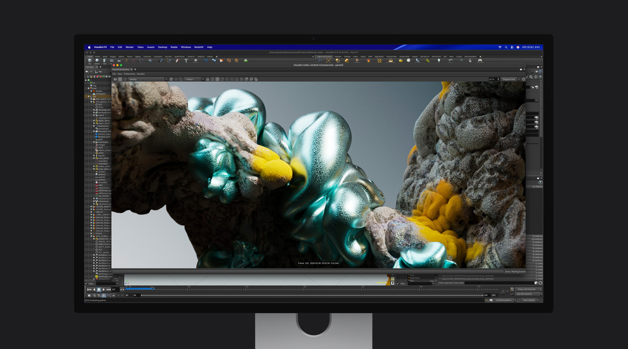 Studio Display XDR上のアニメーションファイルの靜止畫
