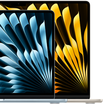 Du ?MacBook Air“ ne?iojamieji kompiuteriai demonstruoja ekrano dyd?io skirtum?: 13,6 colio ir 15,3 colio matuojant ?stri?ai