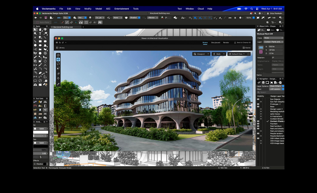 ?????? MacBook Pro ???? Vectorworks Design Suite with Maxon Redshift