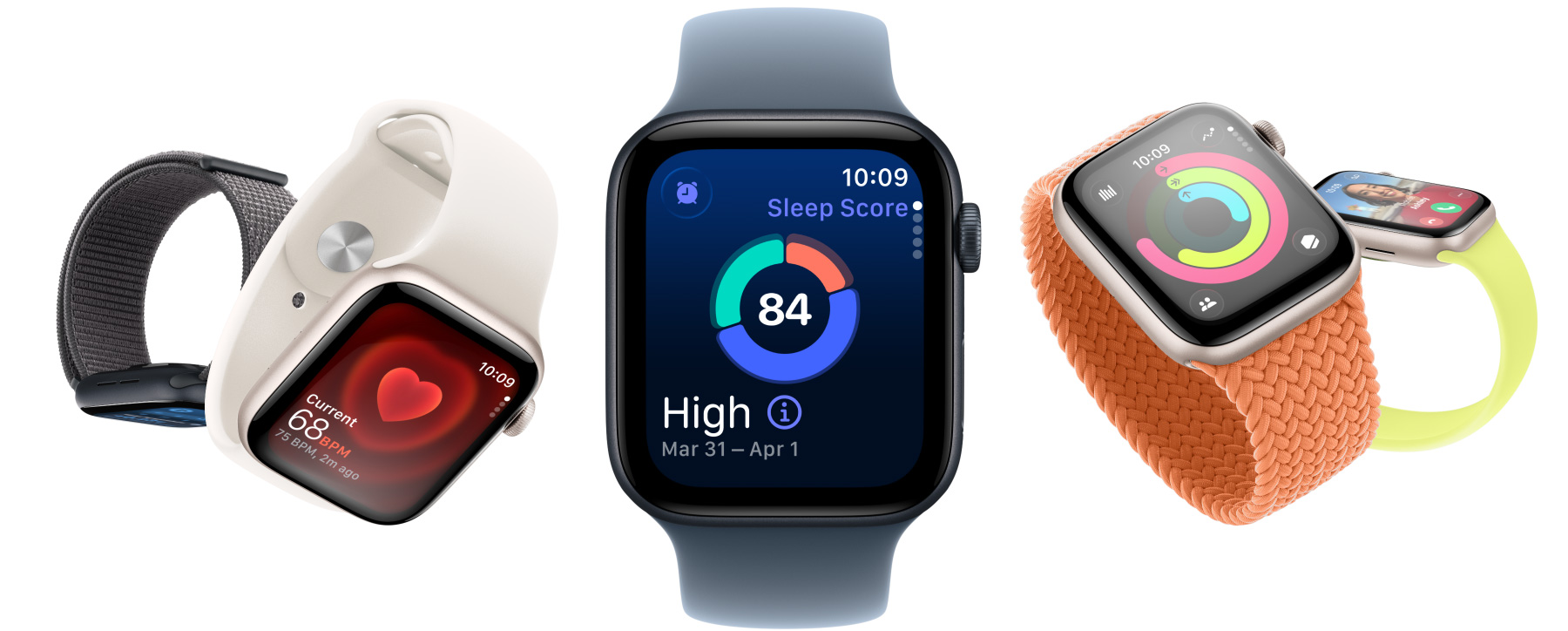 Apple Watch SE 3 з алюм?н??вим корпусом доступний в кольорах ?з?ркове сяйво? й ?темна н?ч? ? п?дтриму? так? додатки, як ?Житт?в? показники?, ?Серцевий ритм?, а також оц?нку якост? сну, к?льця активност? та вх?дний виклик