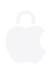 Appleov logotip u obliku lokota, mehanizam lokota je u zaklju?anom polo?aju kako bi se istaknula za?tita privatnosti
