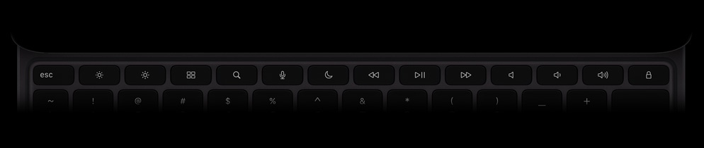 Magic Keyboard, gornja strana, pejza?na orijentacija, crna boja, redak s 14 funkcijskih tipki