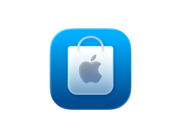 App Apple Store, ic?ne de sac, bleu