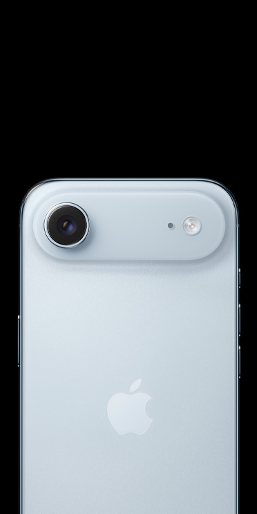 iPhone Air σε φιν?ρισμα Διαστημικ? Μα?ρο, εξωτερικ? π?σω ?ψη με Προηγμ?νο σ?στημα διπλ?? κ?μερα?, φακ? 2-σε-1, LiDAR, φλα? και μικρ?φωνο