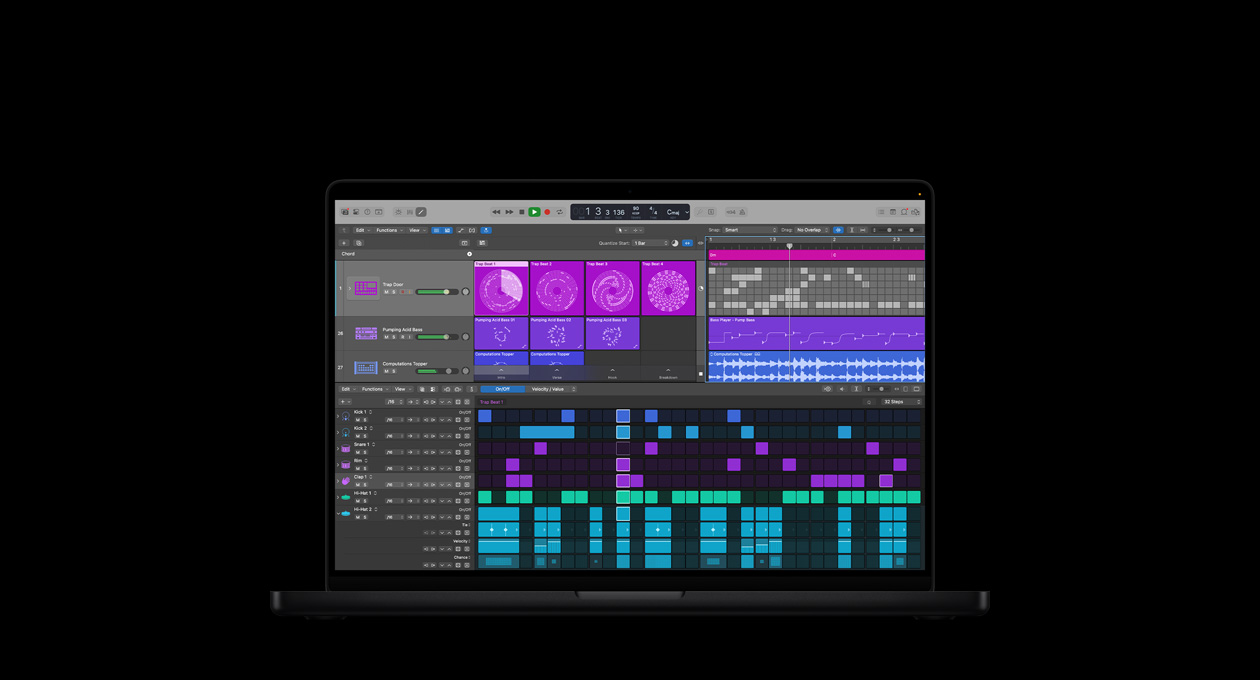 MacBook Pro 16, Chroma Verb module for crunchy synth, controls for attack size, density, decay and others
