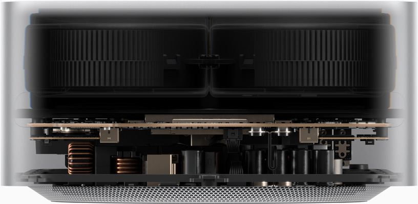 M?linger av Mac Studio, som viser en bredde p? 19,7 cm og en h?yde p? 9,5 cm